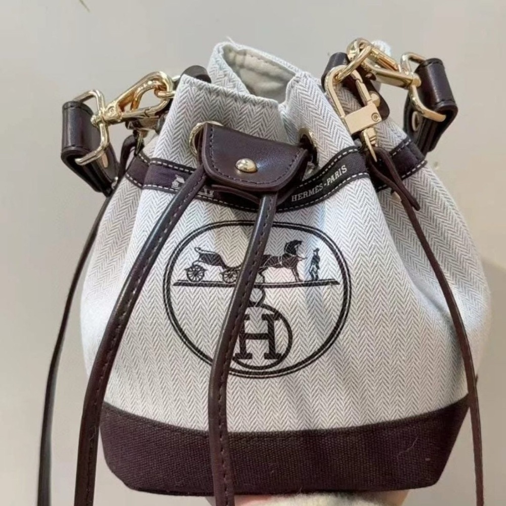 Brand New Hermes Bucket  Upcycled